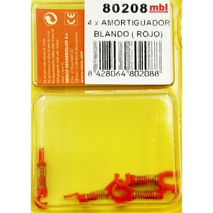 Ninco 80208 ET 4 x Amortiguador Blando (ROJO)