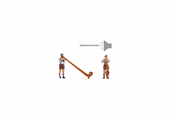 Noch 12821 Sound-Szene Alphornbläser - H0 (1:87) | Bild 1