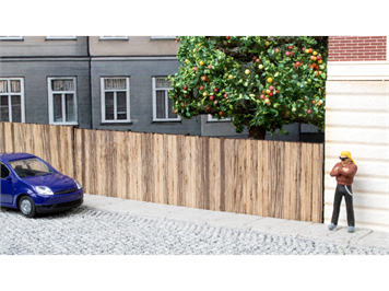 Noch 14213 Bretterwand, 37,2 cm lang, 2,4 cm hoch - H0 (1:87)