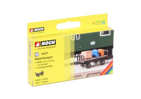Noch 14311 Laser-Cut Gepäckwagen 2 Stück - H0 (1:87) | Bild 1