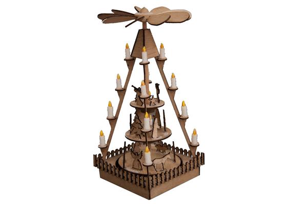 Noch 14395 Laser-Cut Weihnachtsmarkt-Pyramide - H0 (1:87) | Bild 3