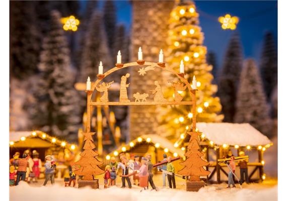 Noch 14681 Laser-Cut Weihnachtsmarkt - Eingangsbogen - N (1:160) | Bild 3