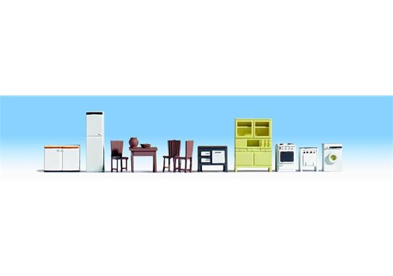 Noch 14833 Möbel: Küche und Esszimmer - H0 (1:87) | Bild 1