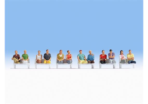 Noch 15250 Sitzende Passagiere (ohne Beine) - H0 (1:87)