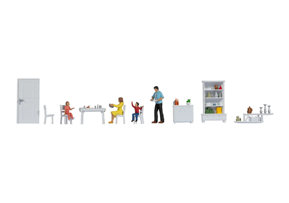 Noch 16284 Figuren-Themenwelt "Esszimmer" - H0 (1:87)