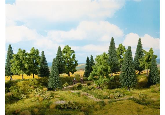 Noch 24623 Mischwald 16 Bäume, 4-10 cm - H0 (1:87)
