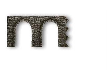 NOCH 34942 Arkadenmauer offen Bruchstein, 19 x 9 cm - N (1:160)