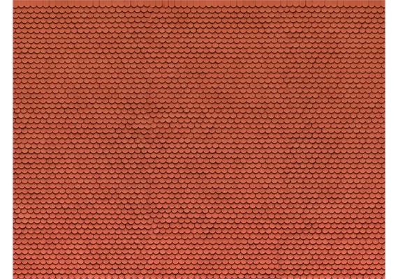 NOCH 56690 3D-Kartonplatte "Biberschwanz" rot - H0 (1:87) | Bild 1