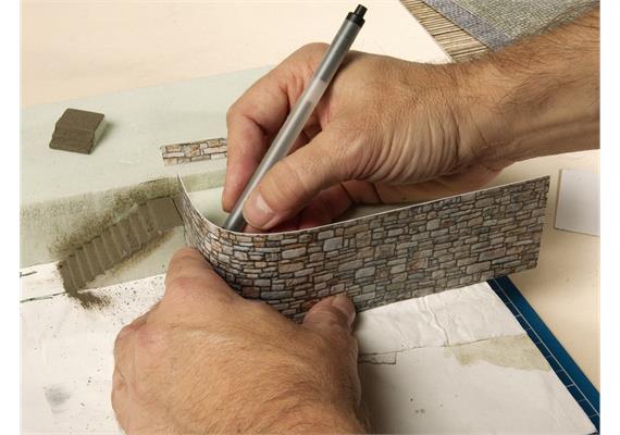 NOCH 56721 3D-Kartonplatte "Altstadtpflaster", 25 x 12,5 cm - H0 (1:87) | Bild 2