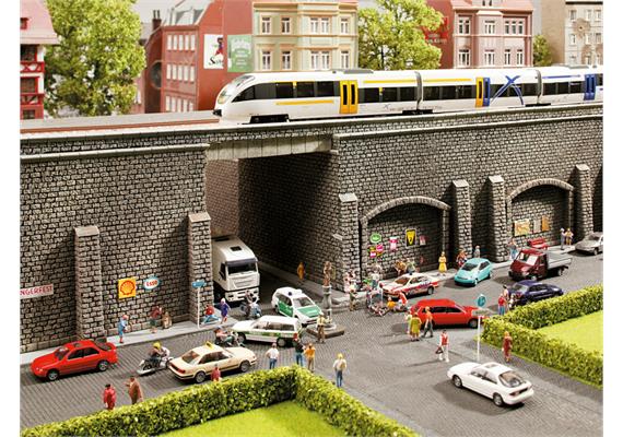 NOCH 58059 Arkadenmauer extra lang, 66,8 x 12,5 cm - H0 (1:87) | Bild 3