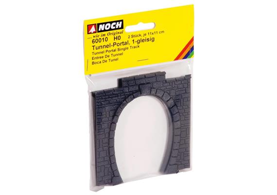 NOCH 60010 Tunnel-Portal, 1-gleisig, 2 Stück, je 11 x11 cm - H0 (1:87) | Bild 2