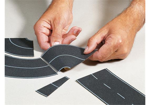 Noch 60701 Bundesstrasse Universalkurve Asphalt, 2 Stück - H0 1:87 | Bild 4