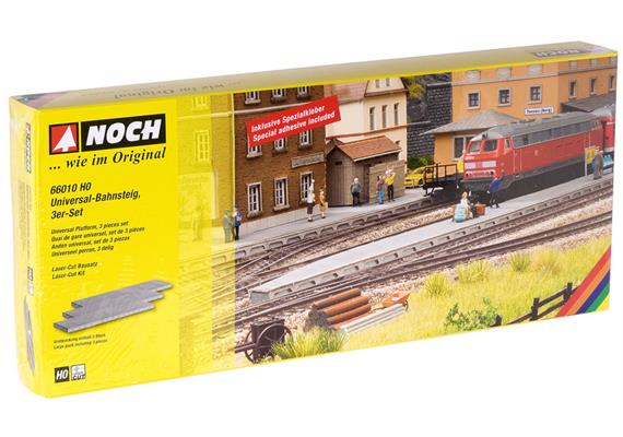 NOCH 66010 Universal-Bahnsteig, 3er Set - H0 (1:87) | Bild 2