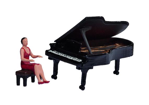 Noch 66827 LaserCut Kurkonzert mit micro-sound Klavierspiel, H0 (1:87) | Bild 3