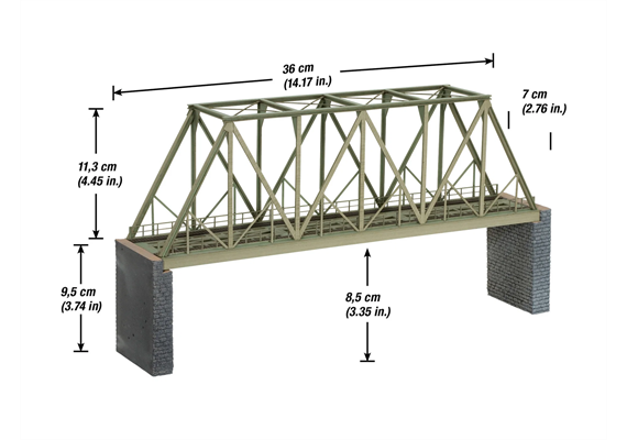 NOCH 67029 Kastenbrücke, mit Brückenköpfen - H0 (1:87) | Bild 3