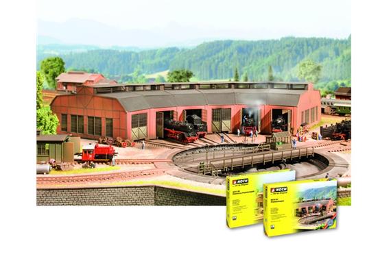 Noch Laser-Cut Ringlockschuppen 3-ständig HO | Bild 2