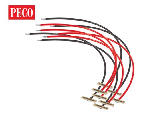 Peco PL-81 Schienenverbinder mit Kabel für Code 70/75/83, 4 Paar - H0, H0m (1:87)