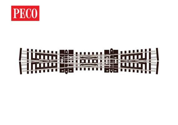 Peco SL-390F Doppelkreuzungsweiche, Länge 154mm, Code 55, insulfrog - N (1:160)