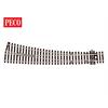 Peco SL-86 Bogenweiche rechts 12°, Code 100 - H0 1:87