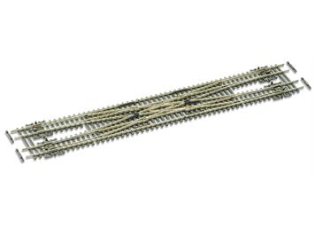 Peco SL-E383F Code 55 Doppelte Gleisverbindung (Hosenträger), electrofrog, N (1:160)