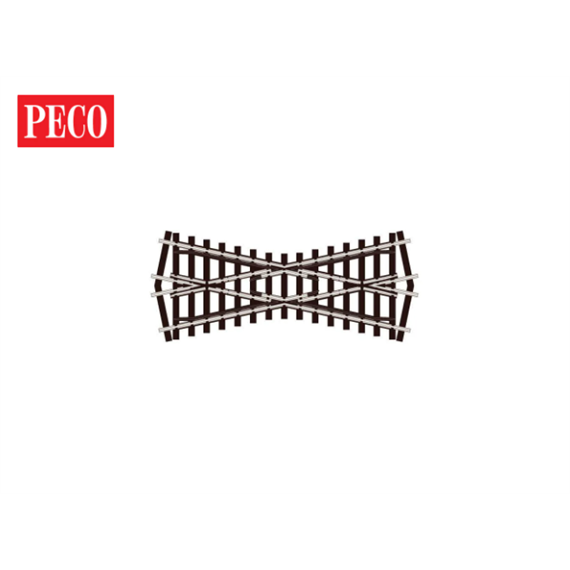 Peco SL-E193 Kreuzung, Kurz, Code 75, Winkel 24°, electrofrog - H0 (1:87)