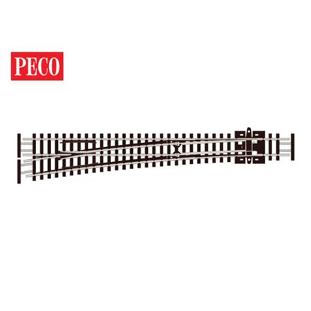 Peco SL-E389F Weiche links, lang, R914 mm, 8°, Code 55 - N (1:160)