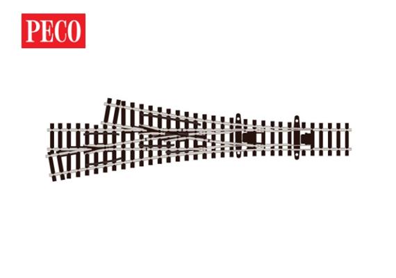 Peco SL-E399F 3-Wege-Weiche, mittlerer Radius, Code 55, electrofrog - N (1:160)