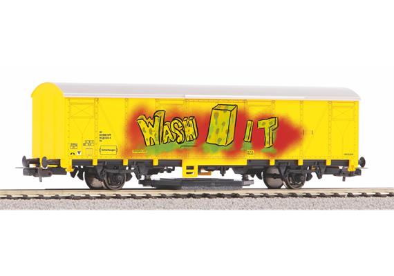 PIKO 54309 SBB Schienenreinigungswagen gelb mit Graffiti, Ep.V - H0 (1:87) | Bild 1