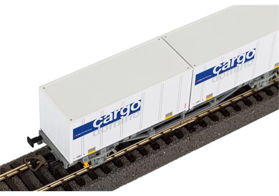 PIKO 58732 CH-AAE Containertragwagen bel. mit 2 20' Container Cargo Domino Ep. V - H0 | Bild 3