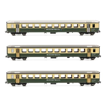 PIKO 96776 SOB 3 Personenwagen EW I 2. Klasse mit Mittelschrift, Ep. V. AC - H0 (1.87)