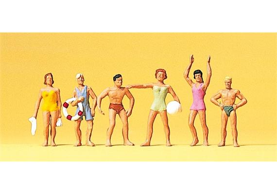 Preiser 10070 Badende mit Wasserball und Schwimmring - H0 (1:87)