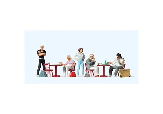 Preiser 10349 Künstler und Studenten im Cafe - H0 (1:87)