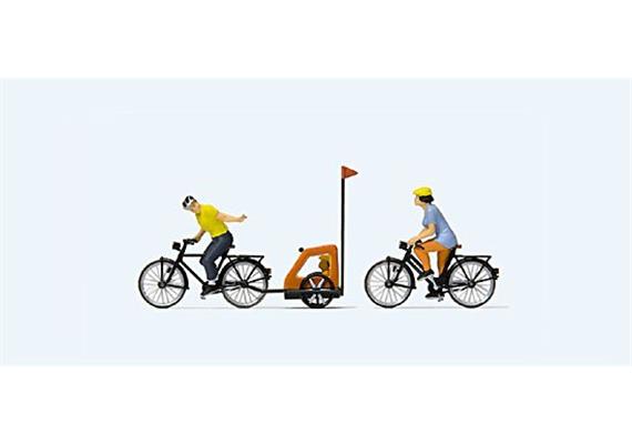 Preiser 10636 Familie beim Radausflug