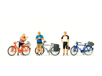 Preiser 10644 stehende Radfahrer in sportlicher Kleidung - H0 (1:87)