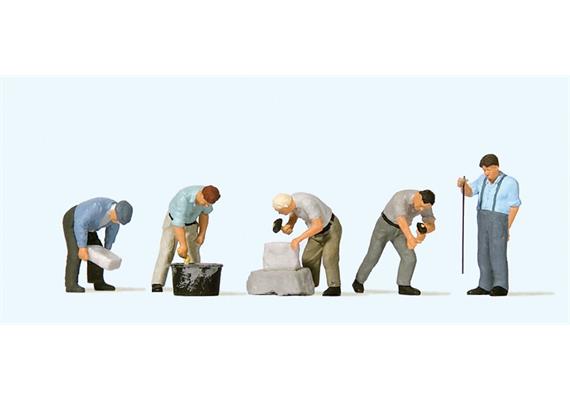 Preiser 10669 Arbeit an der Bruchsteinmauer - H0 (1:87)
