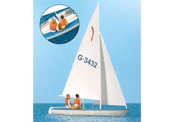 Preiser 10676 Segler mit Segelboot (1) - H0 (1:87)