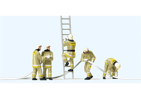 Preiser 10771 Feuerwehrmänner. Uniformfarbe, beige