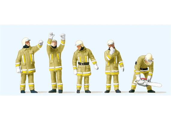 Preiser 10772 Feuerwehrmänne. Uniformfarbe, beige techn.