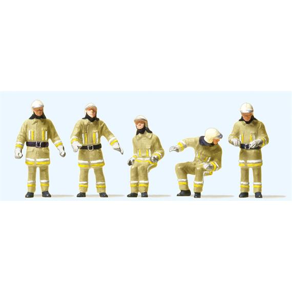 Preiser 10773 Feuerwehrmänne. Uniformfarbe, beige - H0 (1:87)