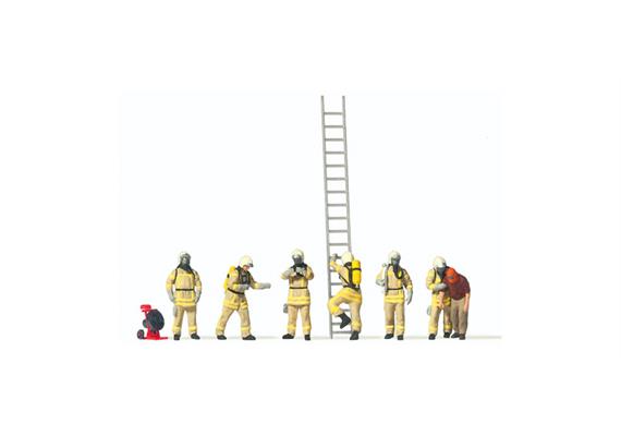 Preiser 10774 Feuerwehrleute in moderner Einsatzkleidung, H0 (1:87)