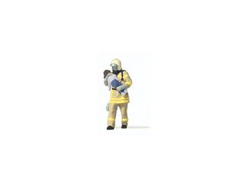 Preiser 28252 Feuerwehrmann rettet Kind, H0 (1:87)