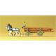 Preiser 79477 Langholzwagen mit Pferden - N (1:160)