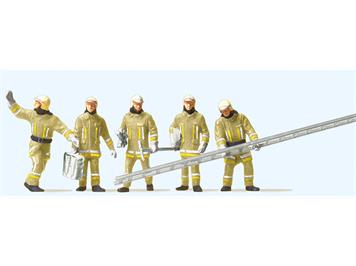 Preiser 10770 Feuerwehrmänner. Uniformfarbe, beige