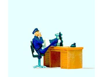 Preiser sitzender Polizist USA
