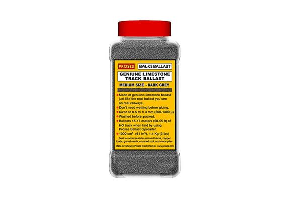 Proses PBAL-N-03 1 Kg echter Kalkstein-Schotter dunkelgrau - N (1:160)