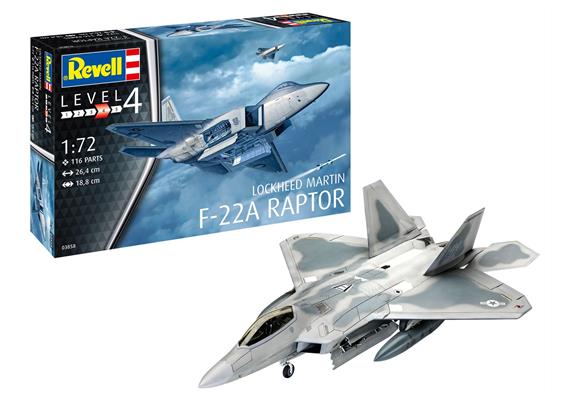 Revell 03858 Lockheed Martin F-22A Raptor - Massstab 1:72 | Bild 1