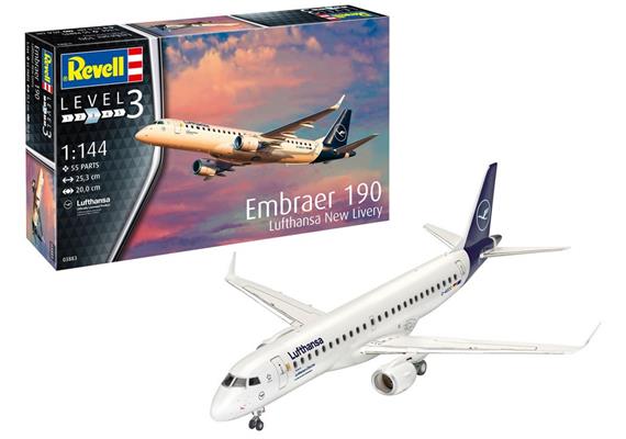 Revell 03883 Embraer 190 Lufthansa - Massstab 1:144 | Bild 1