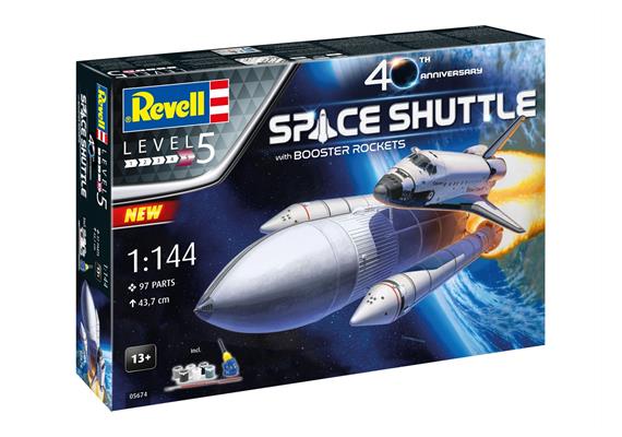 Revell 05674 Geschenkset Space Shuttle& Booster Rockets, 40th., Maßstab: 1:144 | Bild 1