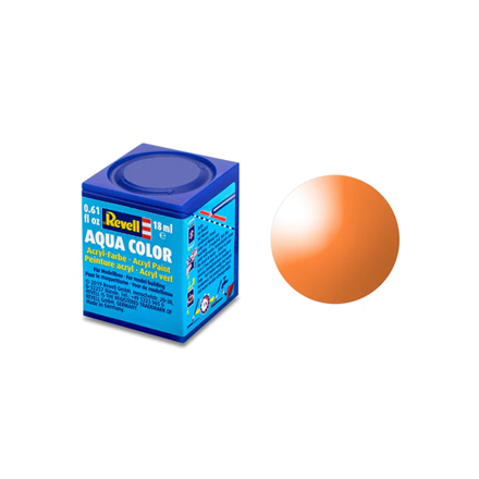 Revell 36730 orange, klar - "Clear Orange" Aqua Color Acrylic - 18ml