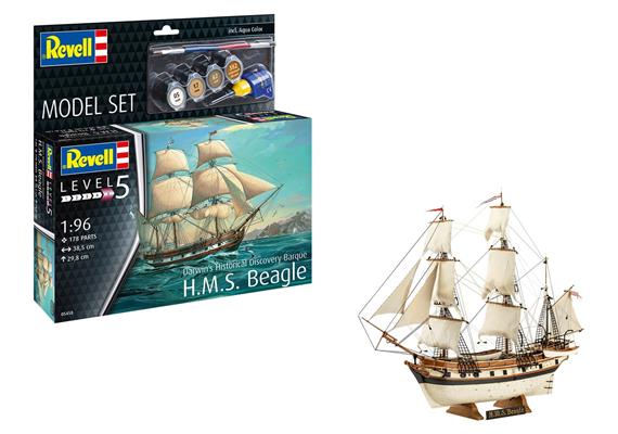 Revell 65458 Model Set HMS Beagle - Massstab 1:96 | Bild 1